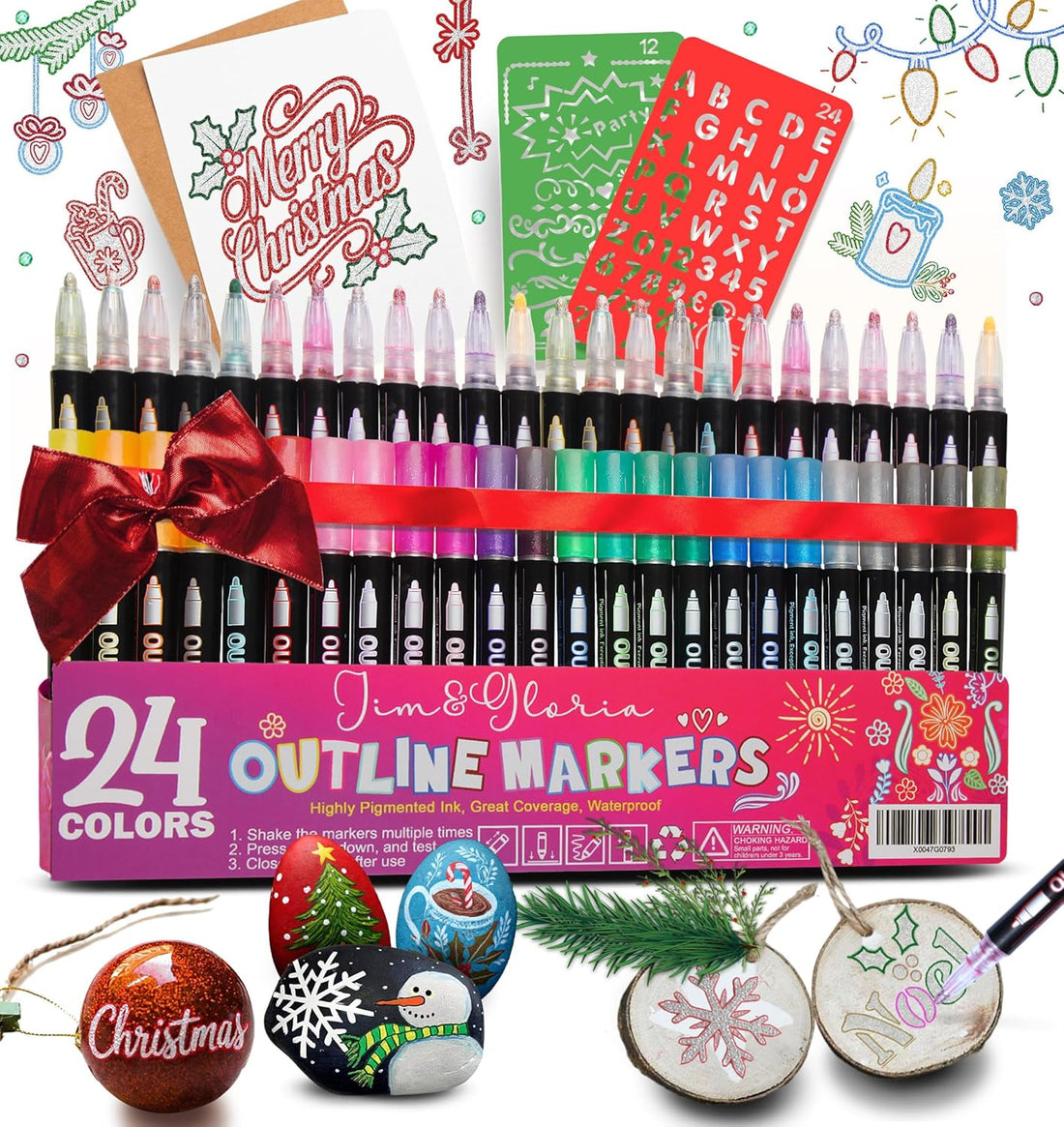 Glitter Outline Paint Markers