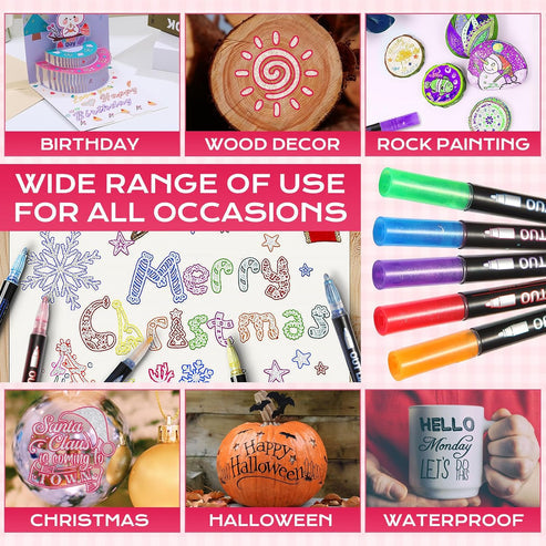 Glitter Outline Paint Markers